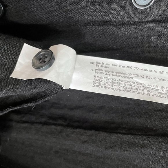 COPY - Zara black linen dress size Small - Picture 5 of 7